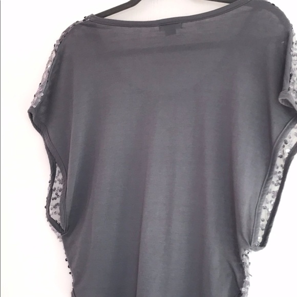 Rhapsody Sheer Sequin Night Out Top - Picture 5 of 8